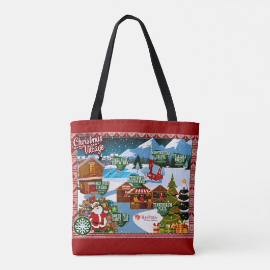Santa Happy in Seiner Werkstatt Tasche (Rückseite)
