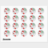 Santa HAPPY NEW YEAR Round Sticker (Blatt)