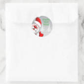 Santa HAPPY NEW YEAR Round Sticker (Tasche)