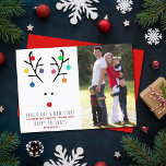 Santa Has A New Stopp! Modern Moving Foto Feiertagskarte<br><div class="desc">Send hat Christmas Message and let your loved ones know you have moved this holiday time. The design is easy to personalize with your own foto and wording and your family and friends will be thrilled when they receive these fabulous change of address holiday cards.</div>