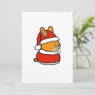 Santa Hase Alt Süßes Hase Kaninchen Geschenk Feiertagskarte