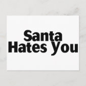 Santa hasst dich feiertagspostkarte (Vorderseite)