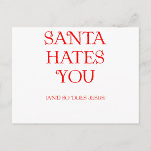 Santa hasst dich feiertagspostkarte