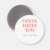 Santa hasst dich magnet (Vorderseite/Rückseite)