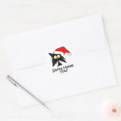 Santa hasst dich runder aufkleber (Umschlag)