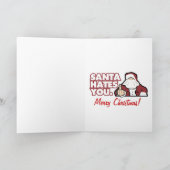 Santa hasst Sie Weihnachtskarte Feiertagskarte (Innenseite)