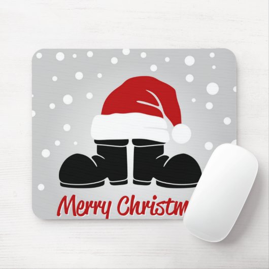 Santa hat and bootsb mousepad (Mit Mouse)