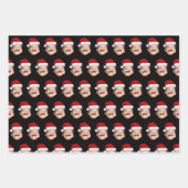 Santa Hat Baby Christmas Gift Wrap, Baby Face Geschenkpapier Set (Vorderseite 3)