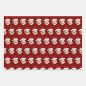 Santa Hat Baby Christmas Gift Wrap, Baby Face Geschenkpapier Set (Vorderseite 2)