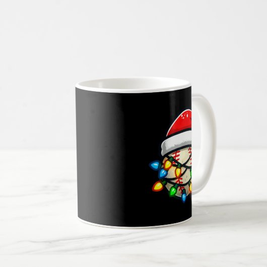 Santa Hat Baseball Toddler Kids Christmas Lights X Kaffeetasse (VorderseiteRechts)