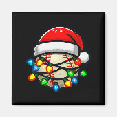 Santa Hat Baseball Toddler Kids Christmas Lights X Magnet (Vorne)
