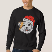 Santa Hat Chihuahua Chiwawa Christmas Xmas Dog Sweatshirt (Vorderseite)