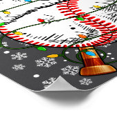 Santa Hat Christmas Baseball Player Srts For Men B Poster (Ecke)