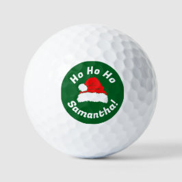 Santa Hat Christmas Golfball