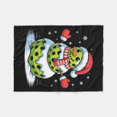 Santa Hat Ckleball Snowman Christmas Men Women Kid Fleecedecke (Vorderseite (Horizontal))