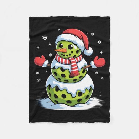 Santa Hat Ckleball Snowman Christmas Men Women Kid Fleecedecke (Vorderseite)