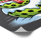 Santa Hat Ckleball Snowman Christmas Men Women Kid Poster (Ecke)