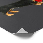 Santa Hat Dachshund Christmas Funny Cute Dog Mom  Poster (Ecke)