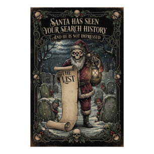 "SANTA HAT DEINE SUCHVERLAUFSGESCHICHTE GESEHEN" G POSTER