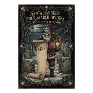 "SANTA HAT DEINE SUCHVERLAUFSGESCHICHTE GESEHEN" G POSTER