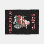 Santa hat Diabetes Weihnachten Fleecedecke (Vorderseite (Horizontal))