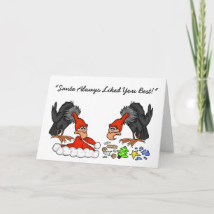 Santa hat dir immer die beste Weihnachtskarte gefa Feiertagskarte
