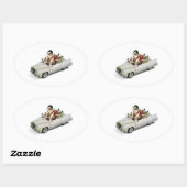 **SANTA HAT EINE NEUE BRANCHE** WEIHNACHTSMASSNAHM OVALER AUFKLEBER (Blatt)