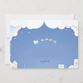 Santa hat eine neue Stopp Holiday Foto-Karte Einladung (Rückseite)