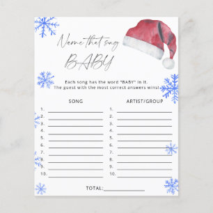 Santa hat - Errate den Song Baby Shower Spiel