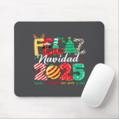 Santa Hat Family Christmas Matching Funny Feliz Na Mousepad (Mit Mouse)