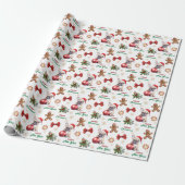 Santa Hat French Bulldog Christmas Geschenkpapier (Ungerollt)