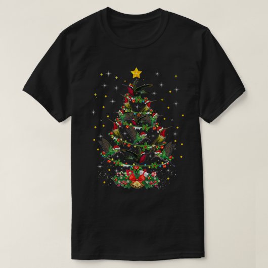 Santa Hat Hummingbird Xmas Gift Hummingbird Christ T-Shirt (Design vorne)