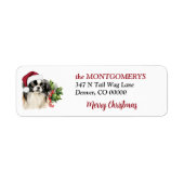 Santa Hat Japanese Chin Christmas Return Address (Vorne)