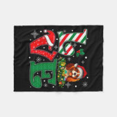 Santa Hat Love Cavalier King Charles Spaniel Dog X Fleecedecke (Vorderseite (Horizontal))