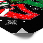 Santa Hat Love Cavalier King Charles Spaniel Dog X Poster (Ecke)