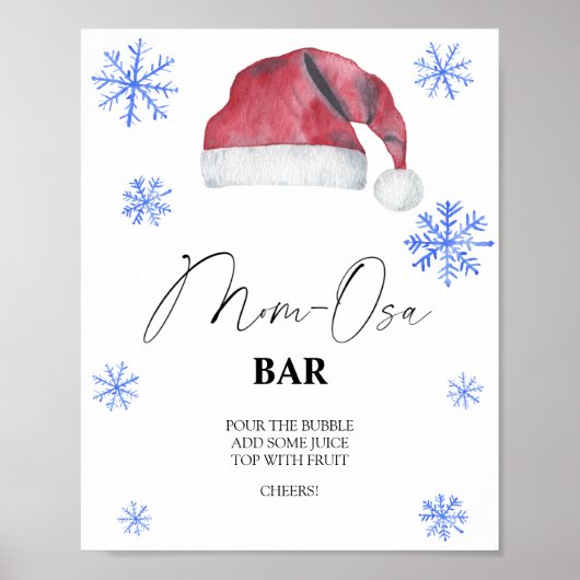 Santa hat - Mon-osa-Riegel Poster (Vorne)