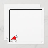 Santa hat note card mitteilungskarte (Vorne/Hinten)