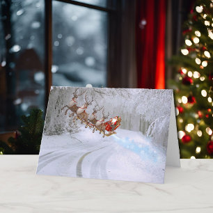 Santa hat Probleme mit der Lieferkette Weihnachtsf Feiertagskarte
