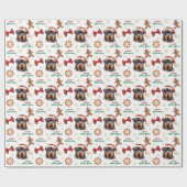 Santa Hat Rottweiler Dog Christmas Geschenkpapier (Flach)