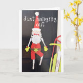 SANTA HAT SICH VERSCHIEDEN, "NUR WEIHNACHTEN" ZU S KARTE (Gelbe Blume)