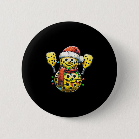 Santa Hat Snowman Family Matching Ckleball Christm Button (Vorderseite)