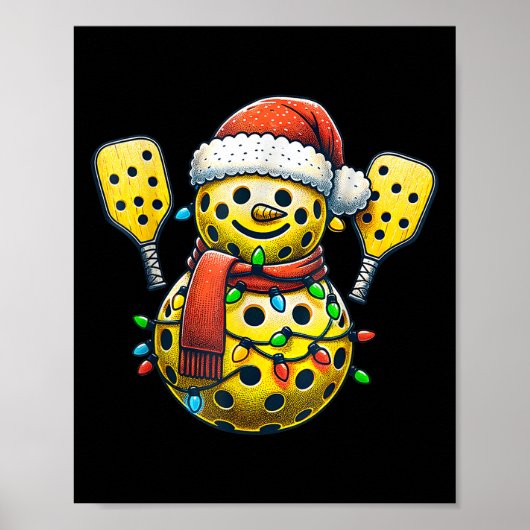 Santa Hat Snowman Family Matching Ckleball Christm Poster (Vorne)