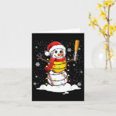 Santa Hat Snowman Xmas Funny Baseball Softball Chr Karte (Gelbe Blume)