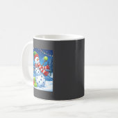 Santa Hat Snowman Xmas Funny Ckleball Christmas  Kaffeetasse (Vorderseite Links)