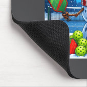 Santa Hat Snowman Xmas Funny Ckleball Christmas  Mousepad (Ecke)