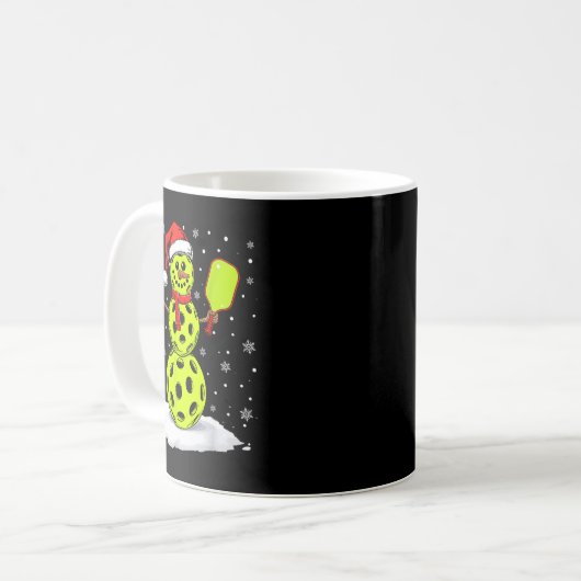 Santa Hat Snowman Xmas Funny Ckleball Lover Christ Kaffeetasse (Vorderseite Links)