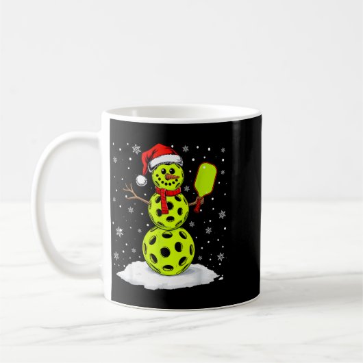 Santa Hat Snowman Xmas Funny Ckleball Lover Christ Kaffeetasse (Links)