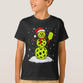Santa Hat Snowman Xmas Funny Ckleball Lover Christ T-Shirt (Vorderseite)