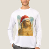 Santa Hat Sphinx Egyptian Christmas & New year art Tri-Blend Shirt (Vorderseite)