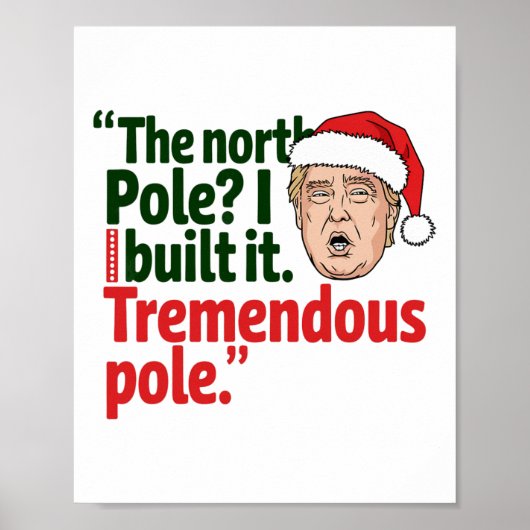 Santa Hat Trump Make Christmas Great Again Funny U Poster (Vorne)